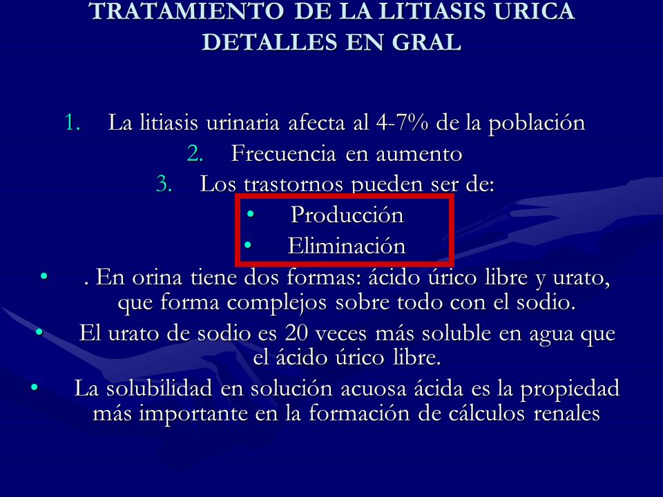 dieta litiasis acido urico